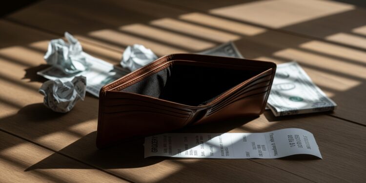 wallet has no money